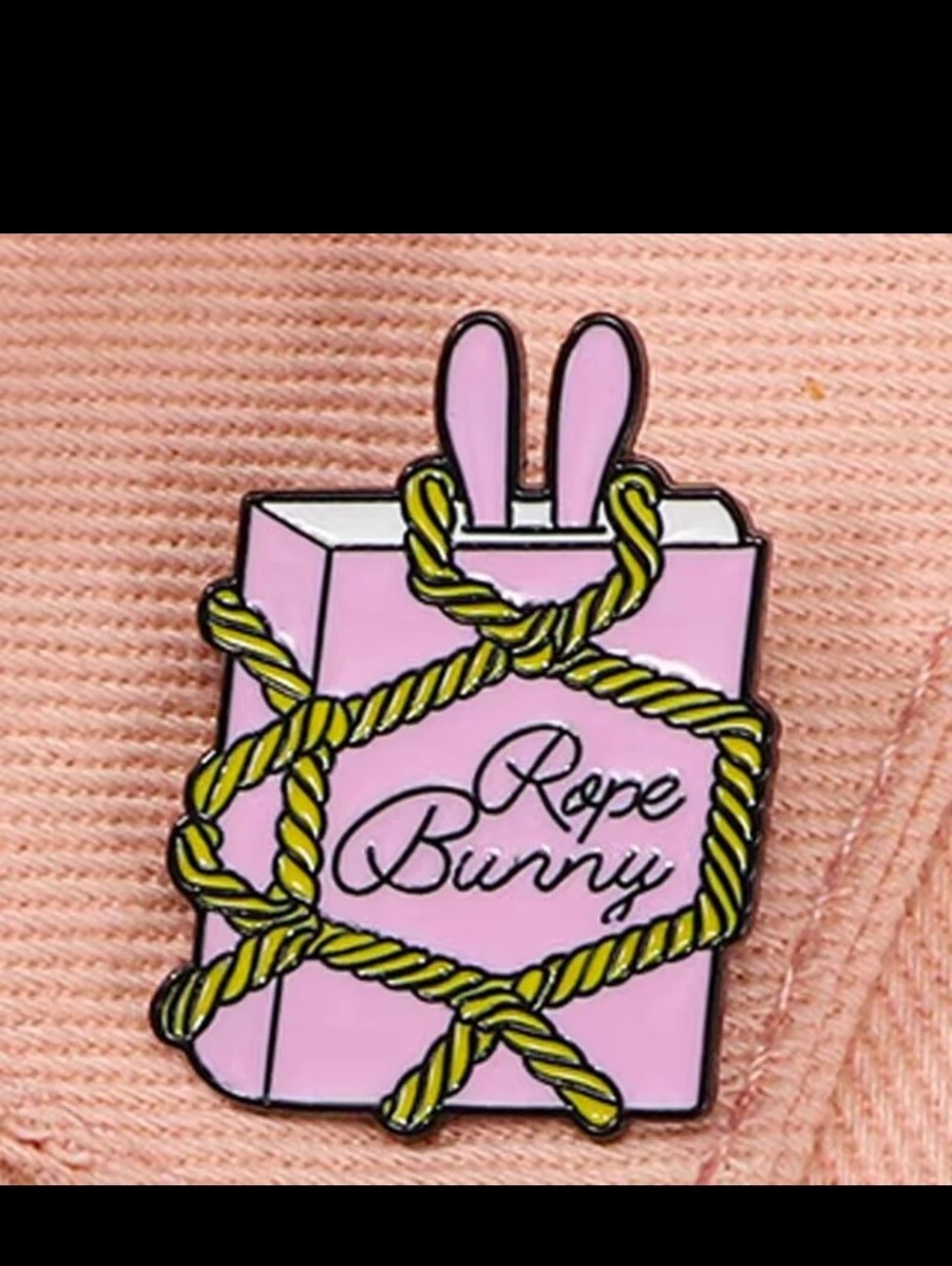 Rope Bunny Enamel Pin